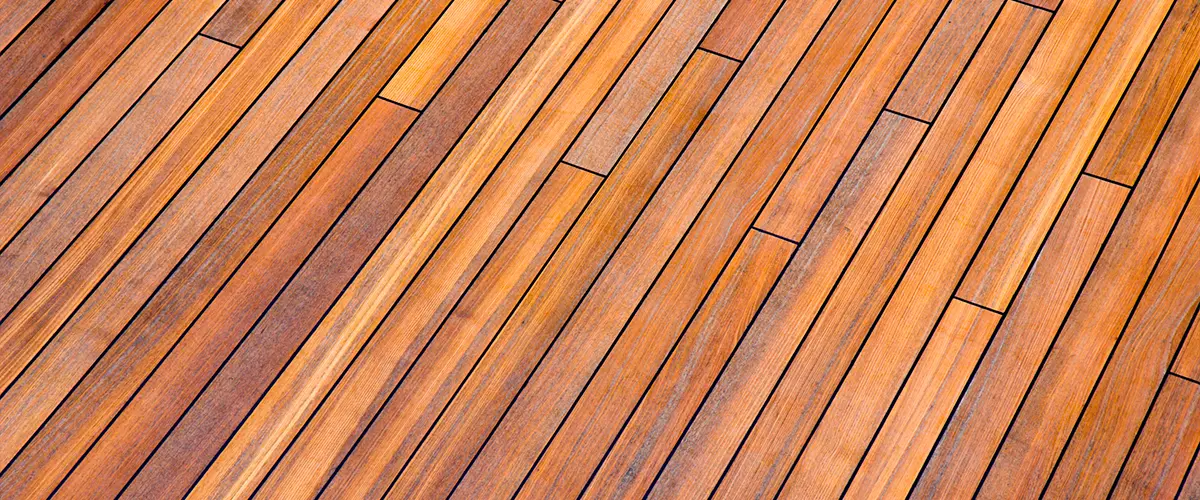 deck stained boards