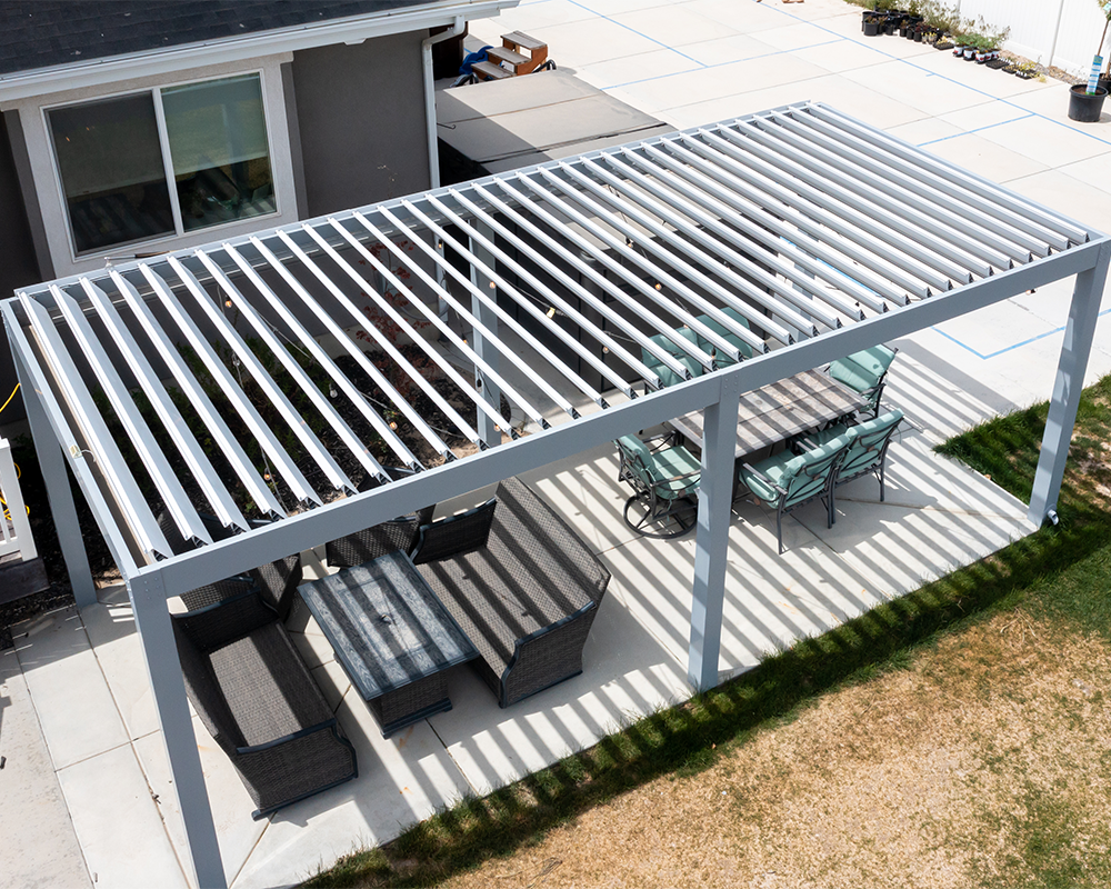 metal pergola installed by Limitless Construction